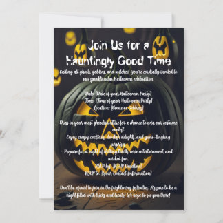 Haloween Pumpkins Invitation