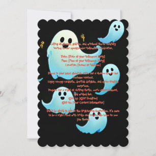 Haloween Spooky Ghost Invitation