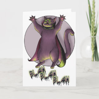 Haloween Vampire Cat Card