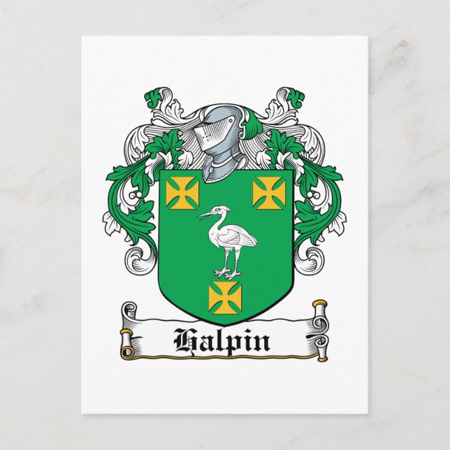 Halpin Family Crest Postcard (Front)
