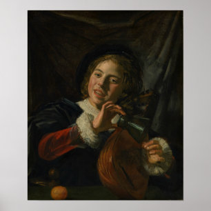Hals - Boy With A Glass And A Lute Poster