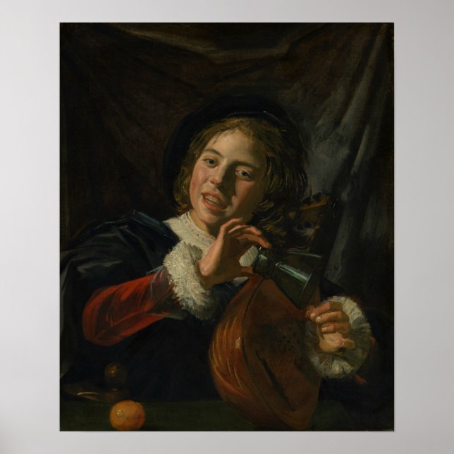 Hals - Boy With A Glass And A Lute Poster (Front)
