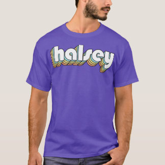 Halsey Retro Rainbow Typography Faded Style T-Shirt