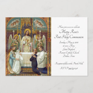 Halt in Awe First Communion Invitation