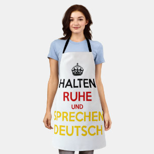 Halten Ruhe und Sprechen Deutsch Apron