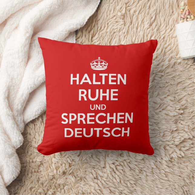 Halten Ruhe und Sprechen Deutsch Cushion (Blanket)