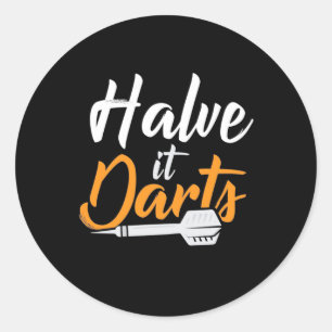 Halve It Darts Classic Round Sticker