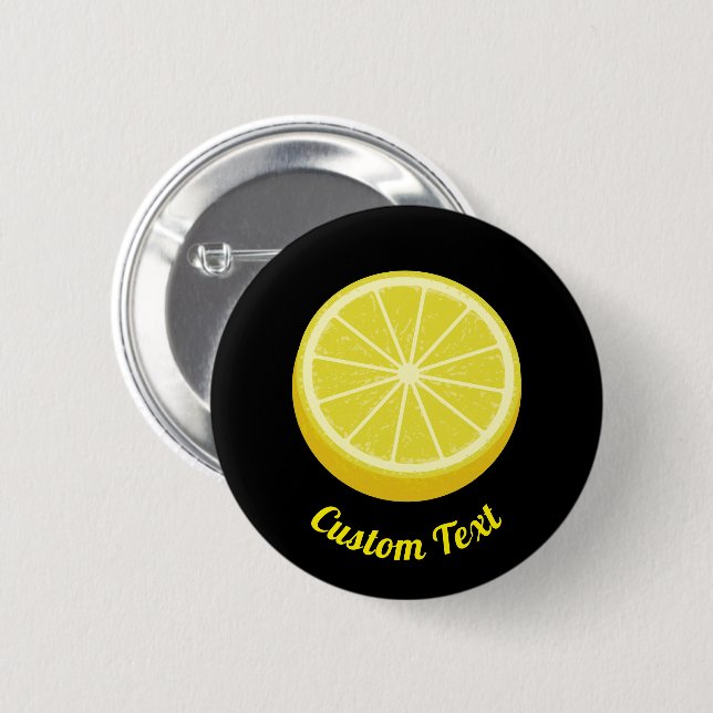 Halve Lemon 6 Cm Round Badge (Front & Back)