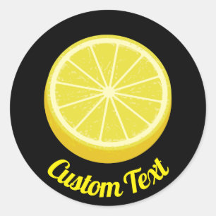 Halve Lemon Classic Round Sticker