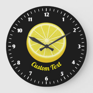 Halve Lemon Large Clock