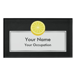 Halve Lemon Name Tag