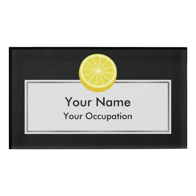 Halve Lemon Name Tag (Front)