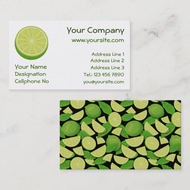 Halve Lime Business Card (Front/Back)