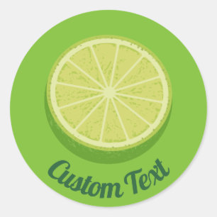 Halve Lime Classic Round Sticker