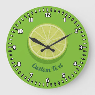 Halve Lime Large Clock