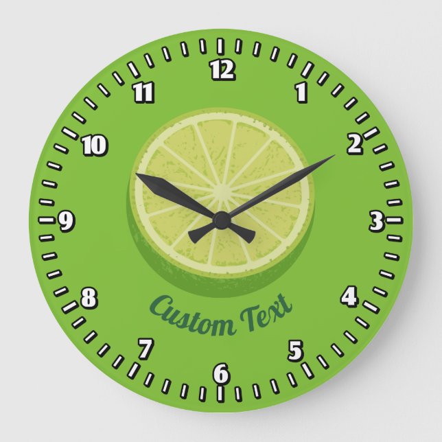 Halve Lime Large Clock (Front)