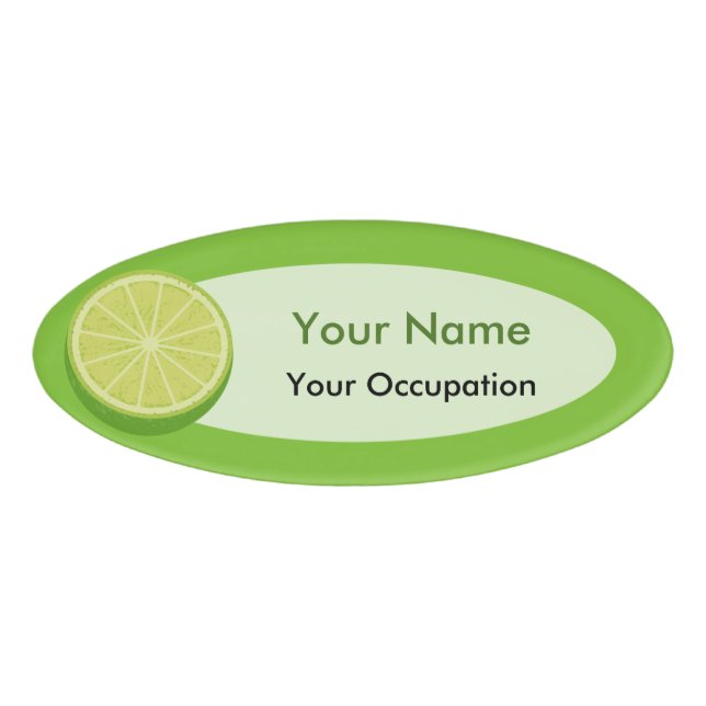 Halve Lime Name Tag (Front)