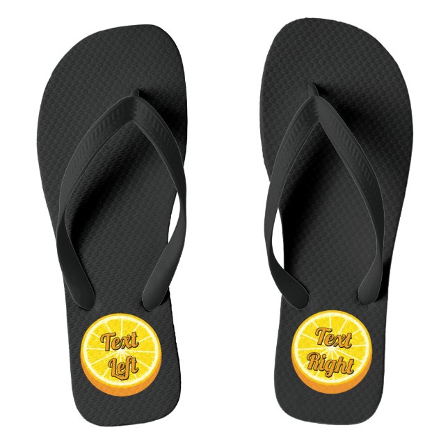 Halve Orange Flip Flops (Footbed)