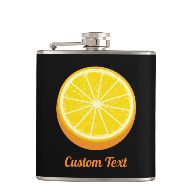 Halve Orange Hip Flask (Front)