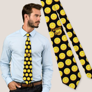 Halve Orange Pattern Tie