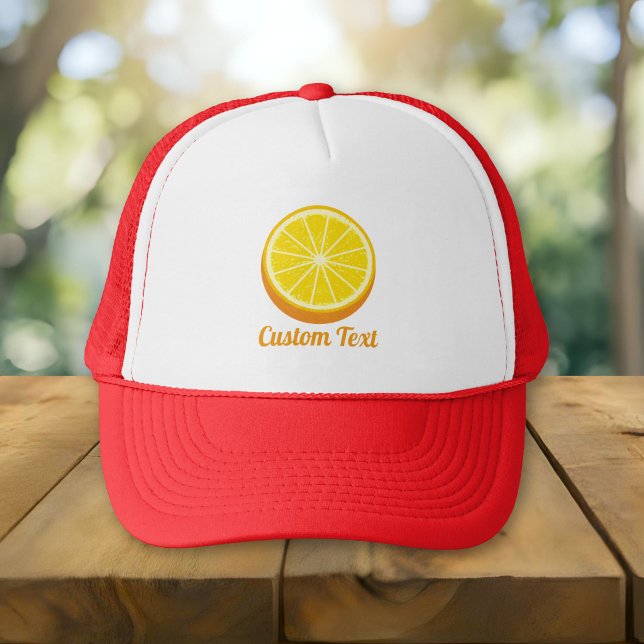 Halve Orange Trucker Hat (Creator Uploaded)