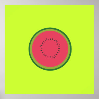 halved melon poster