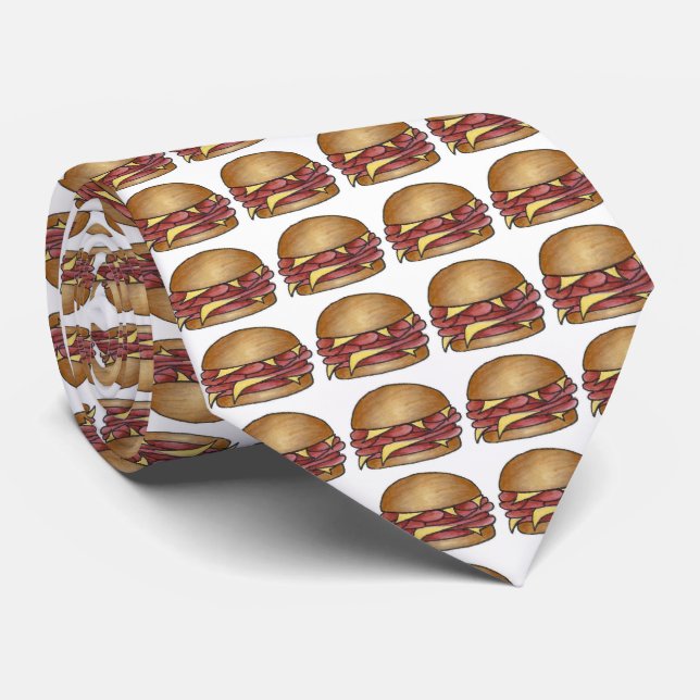 Ham and Cheese Sandwich Foodie Tie (Rolled)