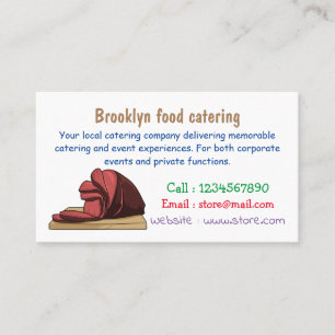 Ham cartoon illustration business card