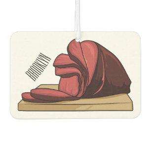 Ham cartoon illustration car air freshener