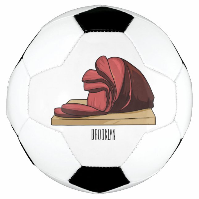 Ham cartoon illustration  football (Front)