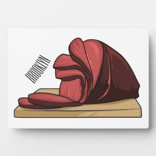 Ham cartoon illustration  plaque