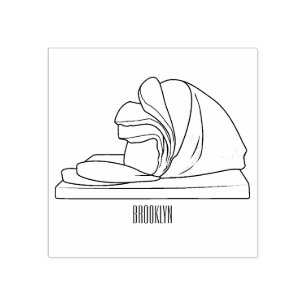 Ham cartoon illustration rubber stamp