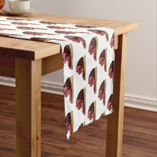 Ham cartoon illustration  short table runner