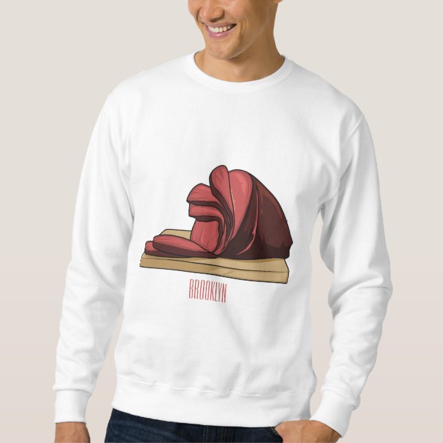 Ham cartoon illustration  sweatshirt (Front)