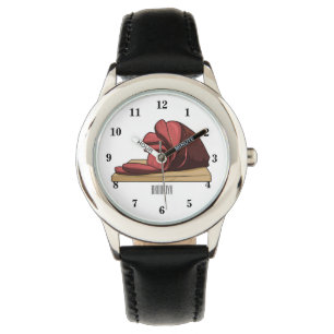 Ham cartoon illustration watch