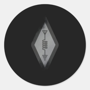 Ham International Amateur Radio Symbol Operator Classic Round Sticker
