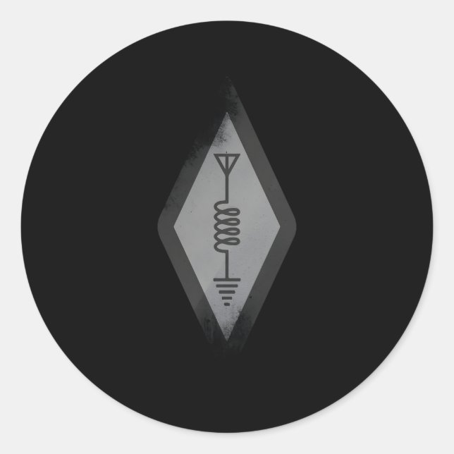 Ham International Amateur Radio Symbol Operator Classic Round Sticker (Front)