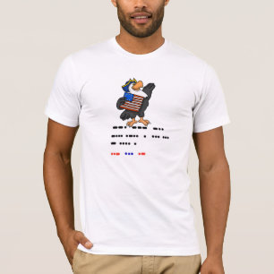 Ham Radio 1776 American Eagle T-Shirt + Morse Code