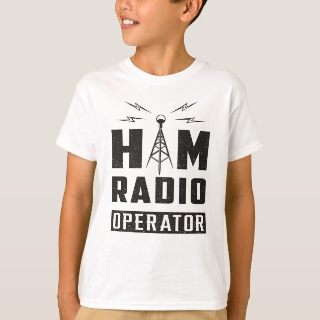 HAM Radio Amateur Frequency Operator Antenna Gift T-Shirt (Front)