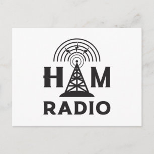 HAM Radio Amateur Operator Antenna Code Gift Idea Postcard