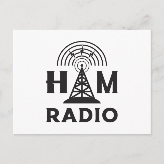 HAM Radio Amateur Operator Antenna Code Gift Idea Postcard (Front)