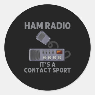 Ham Radio Art For Men Women Amateur Radio Operator Classic Round Sticker