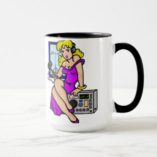 Ham Radio Blonde Pin-up Girl Mug Customise It!