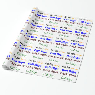 Ham Radio Call Sign Gift Wrap Customise It!