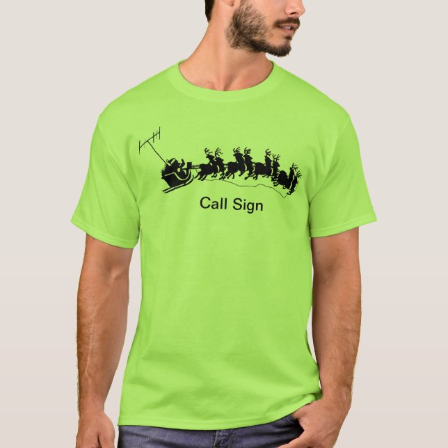Ham Radio Christmas Tshirt - Santa's Mobile Rig (Front)