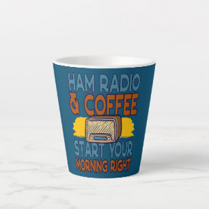 Ham Radio Coffee Start your morning right Men Latte Mug