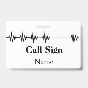 Ham Radio Customise Badge Name Call Sign, etc. ID Badge