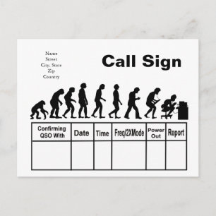 Ham Radio Evolution QSL Card   Customise It!