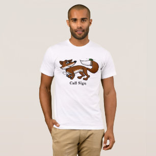 Ham Radio Fox Hunting Fox With Call Sign T-Shirt