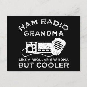 Ham Radio Grandma Like Regular Grandma But Cooler Postcard